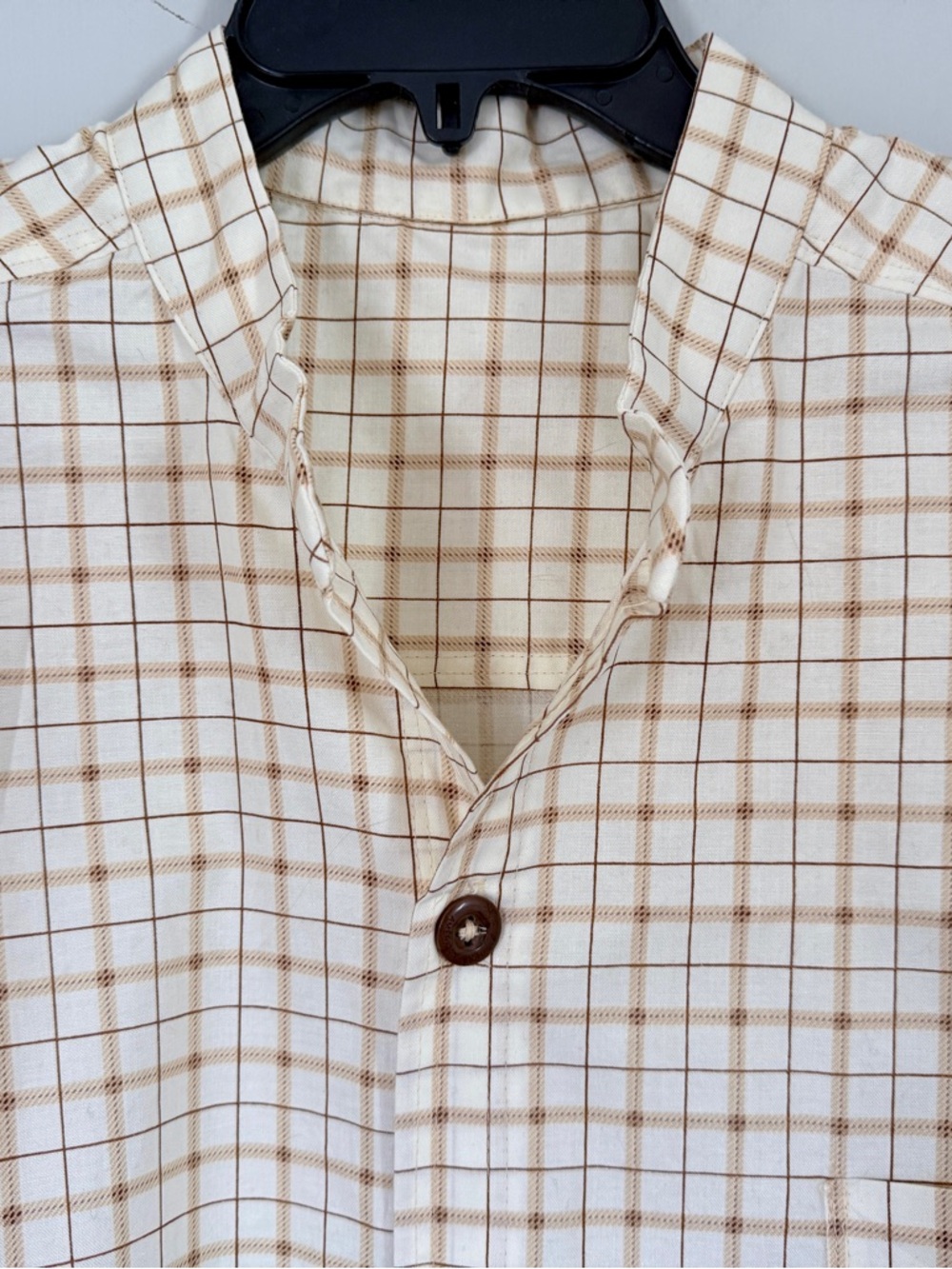 NEW-Professionally Handmade Men’s XL, Button  Down, Short Sleeve Shirt, Cotton